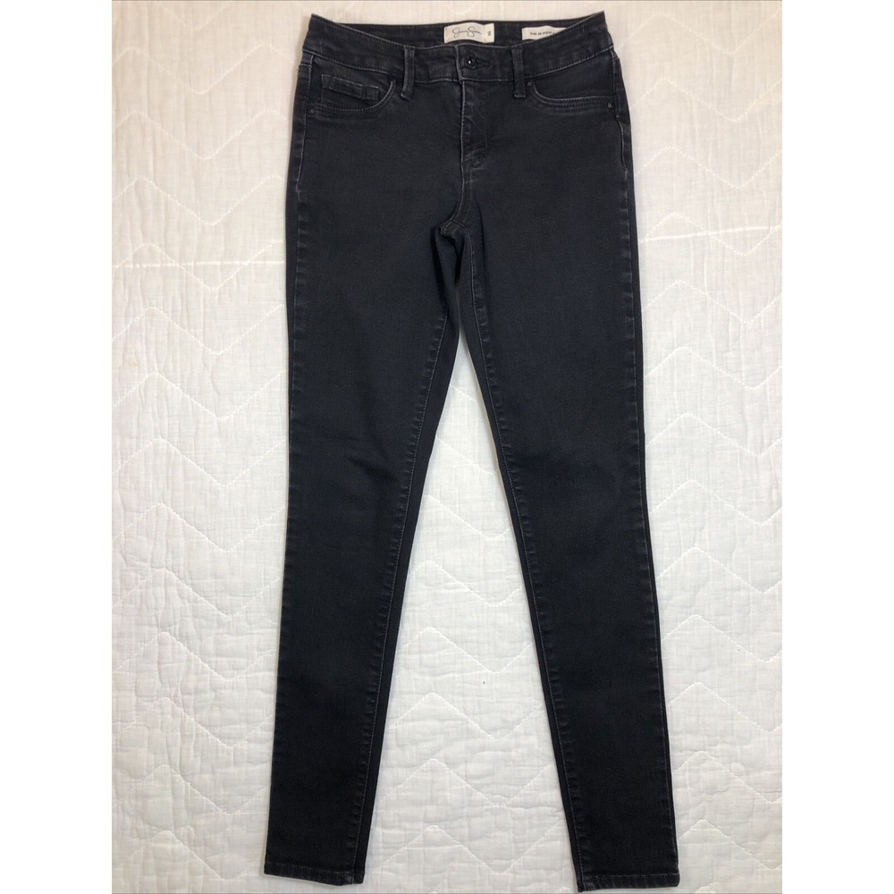 Jessica Simpson Jeans‎ Women's Size 26 Black Denim Low Rise Kiss Me Super Skinny